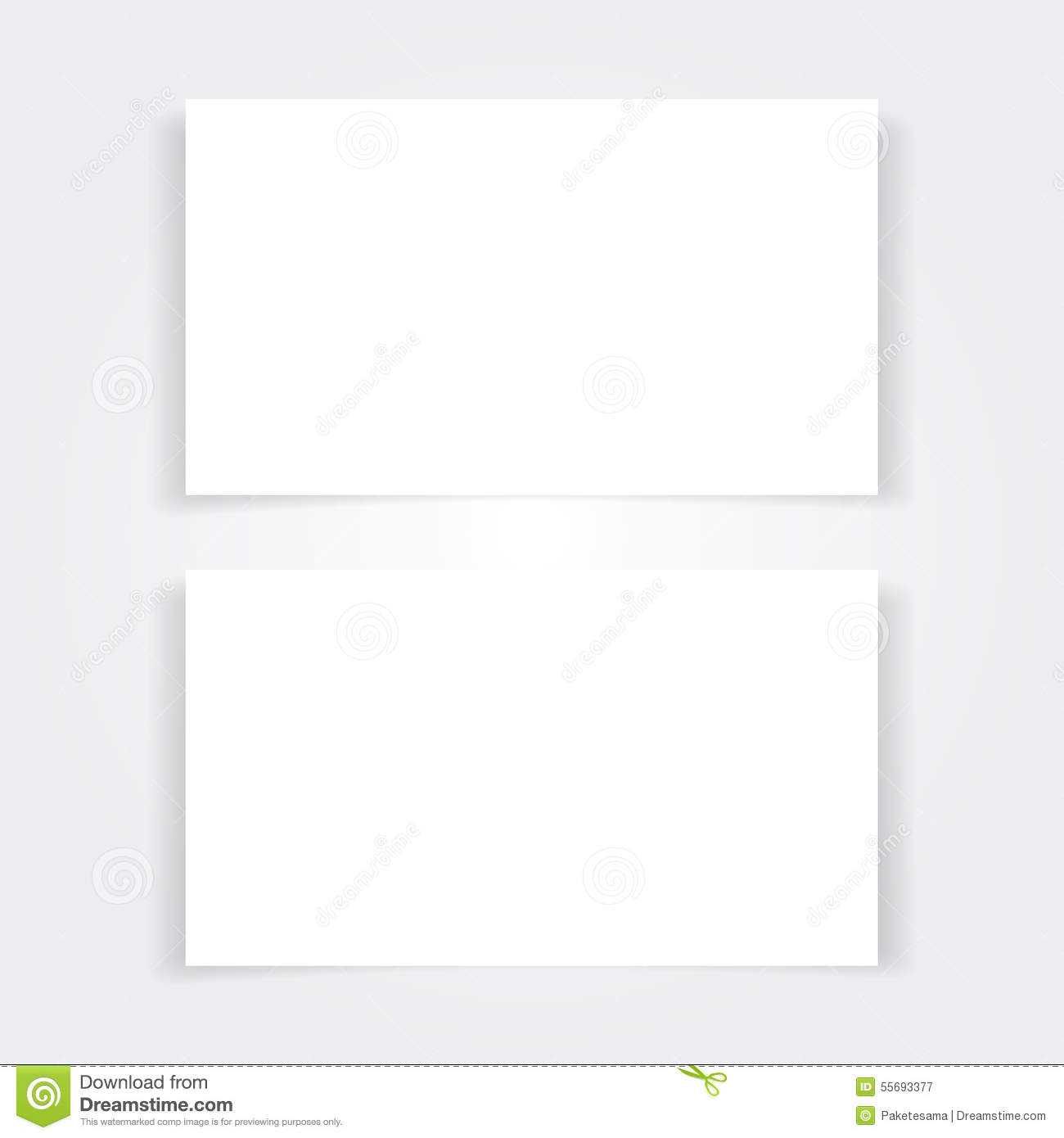 Blank Business Card Mock Up Set Stock Vector – Illustration Within Blank Business Card Template Download