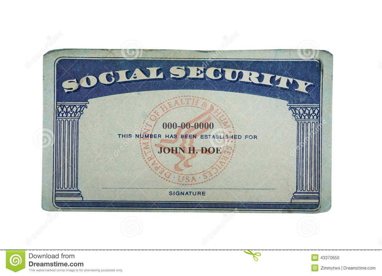 Blank Card Stock Photo. Image Of Financial, Card, Social Intended For Social Security Card Template Pdf