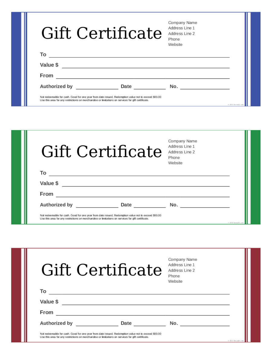 Blank Gift Certificate – Edit, Fill, Sign Online | Handypdf Within Fillable Gift Certificate Template Free