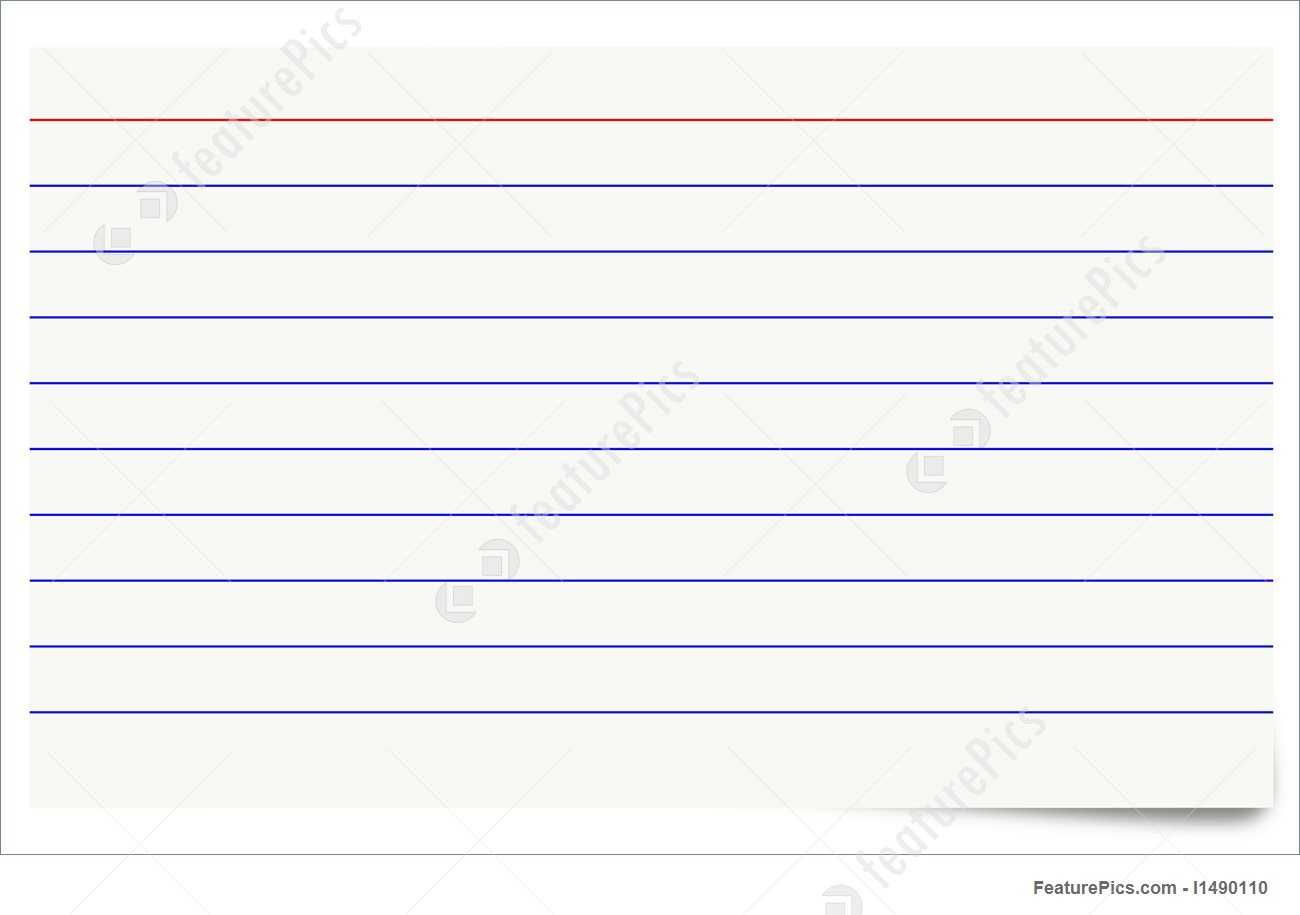 Blank Isolated Index Card Illustration Inside Blank Index Card Template