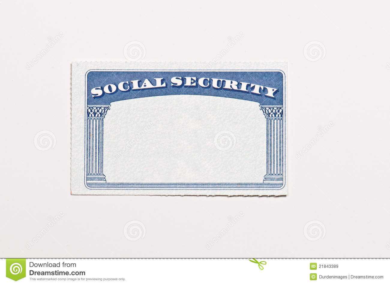 Blank Social Security Card Stock Image. Image Of Document Within Social Security Card Template Pdf