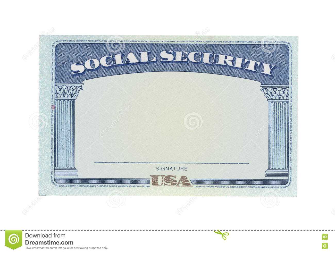 Blank Social Security Card Stock Photos – Download 127 With Regard To Ssn Card Template