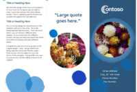 Blue Spheres Brochure within Free Template For Brochure Microsoft Office