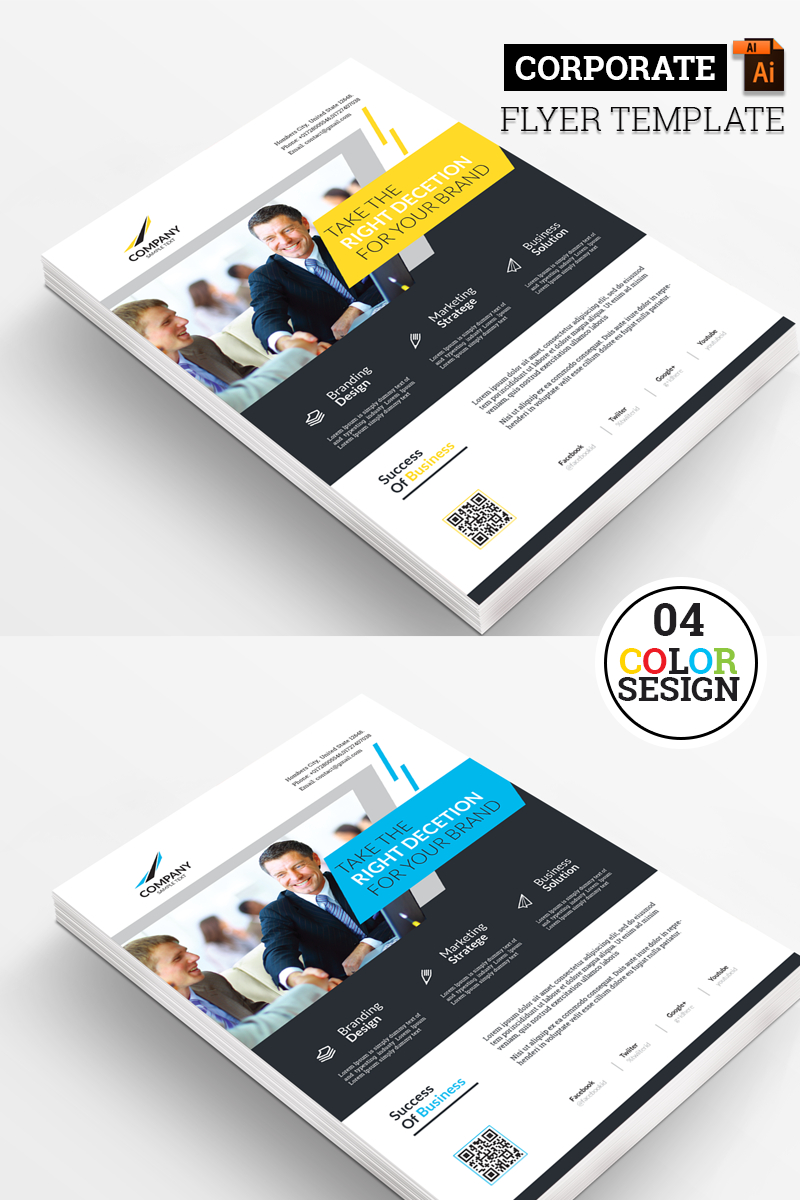 Brand Decision Flyer Corporate Identity Template With Regard To Decision Card Template