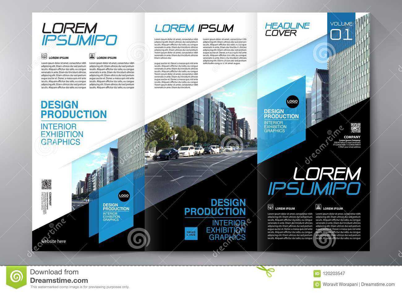 Brochure 3 Fold Flyer Design A4 Template. Stock Vector In Engineering Brochure Templates Free Download