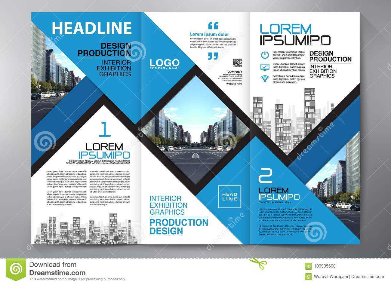 Brochure 3 Fold Flyer Design A4 Template. Stock Vector Regarding E Brochure Design Templates