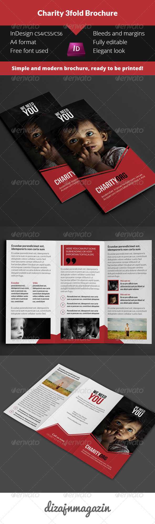 Brochure And Kid Brochure Templates From Graphicriver For Ngo Brochure Templates
