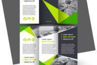 Brochure Design Template Creative Tri-Fold Green for E Brochure Design Templates