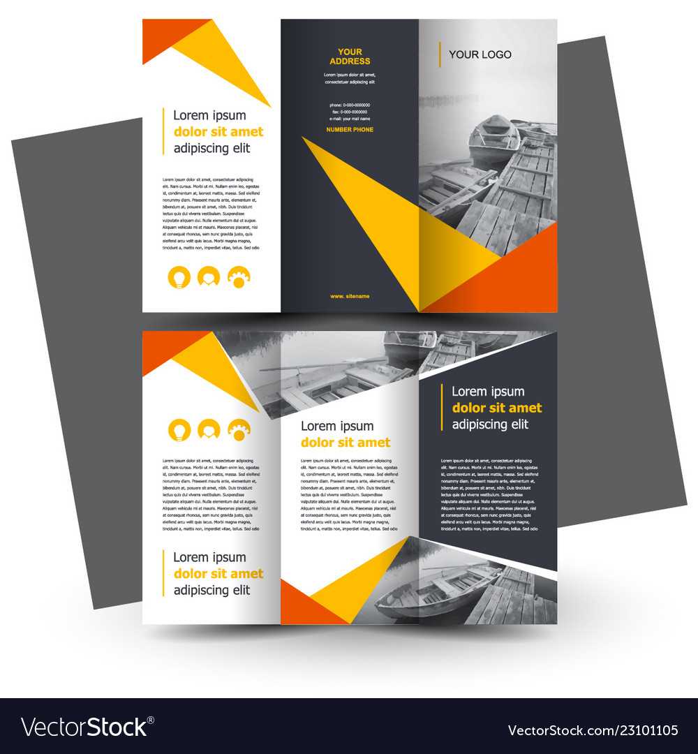 Brochure Design Template Creative Tri Fold Inside Free Three Fold Brochure Template