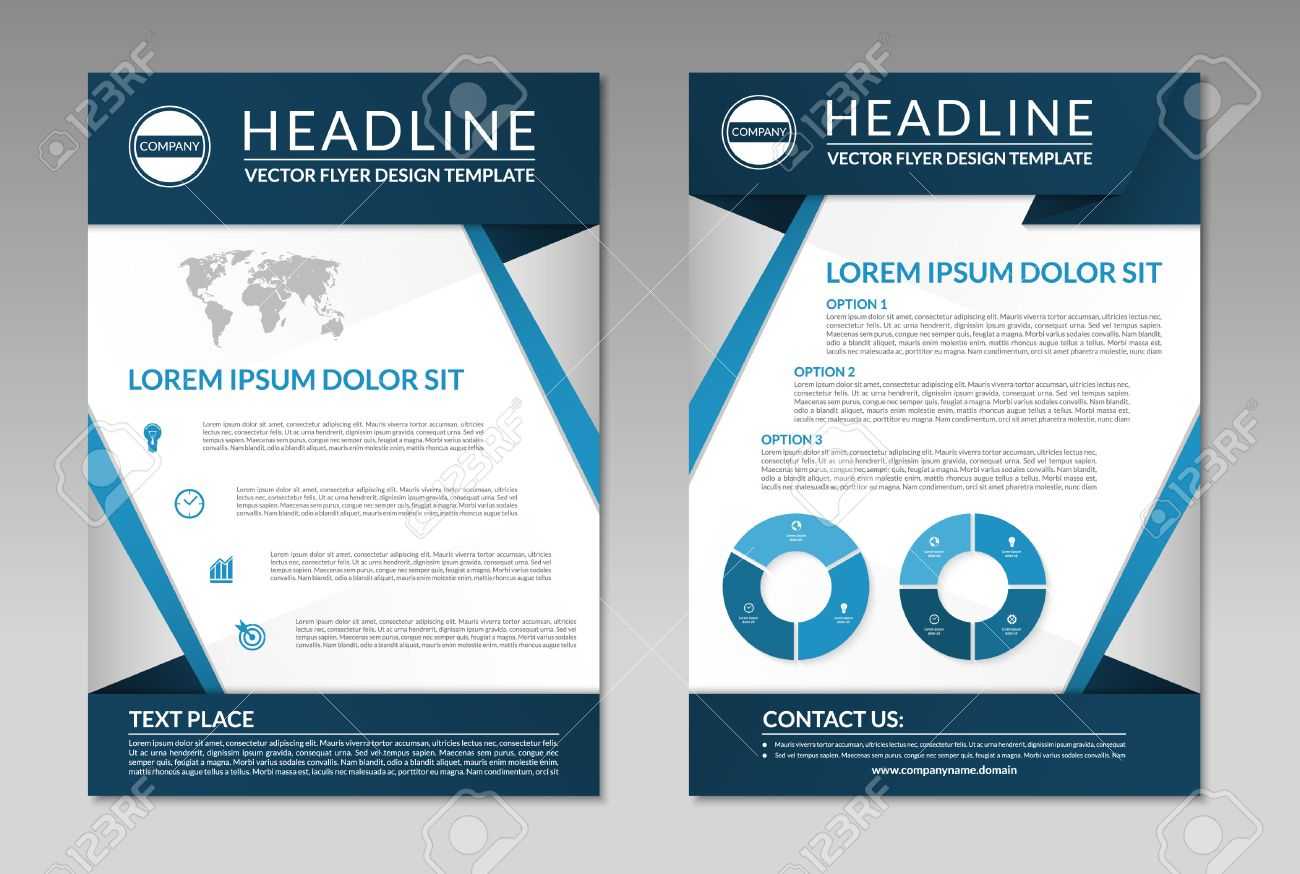 Brochure Flyer Leaflet Design Template. A4 Size. Front And Back.. In E Brochure Design Templates