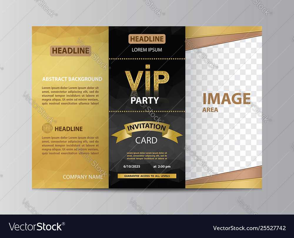Brochure Template Invitation For Vip Party Regarding Membership Brochure Template