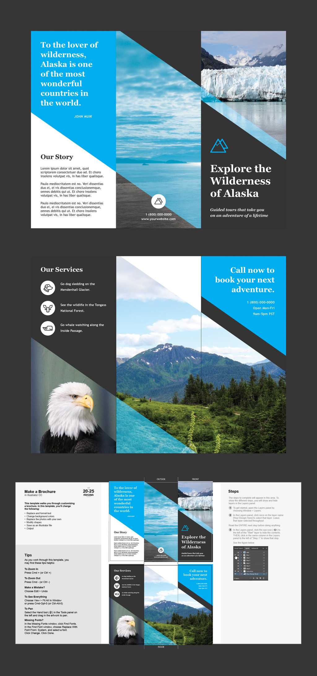 Brochure Templates With Regard To Ai Brochure Templates Free Download