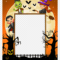 Brown, Orange, And Black Halloween Themed Frame Template Within Halloween Costume Certificate Template