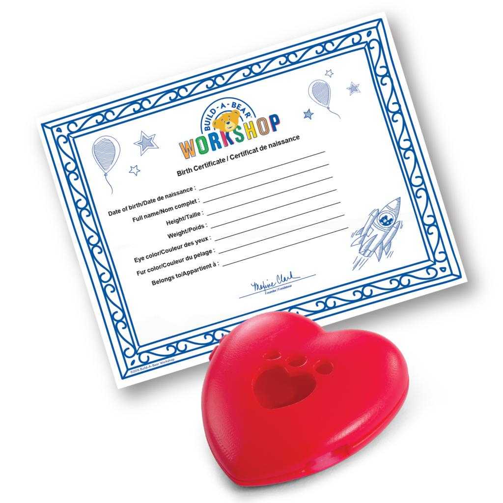 Build A Bear Build A Bear Workshop® Furry  – Spin Master Pertaining To Build A Bear Birth Certificate Template