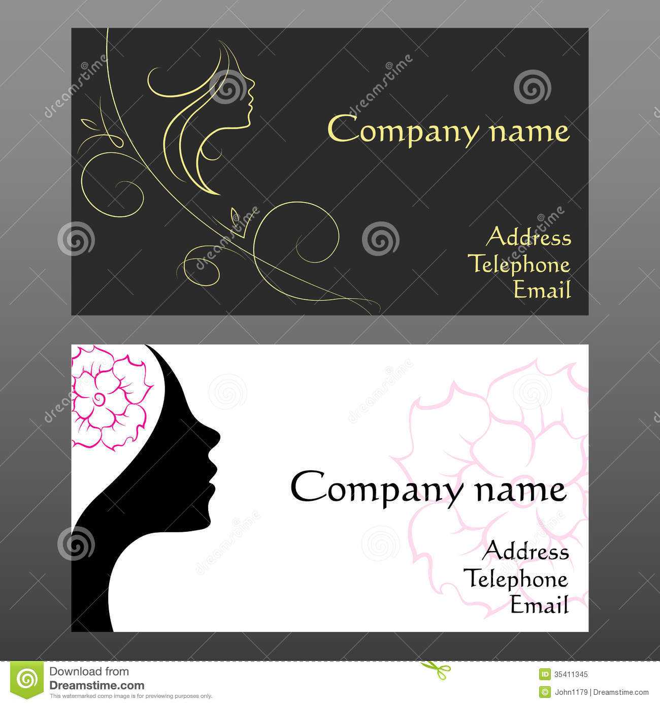 Business Card For Hairdressers Stock Vector – Illustration With Hairdresser Business Card Templates Free