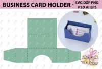 Business Card Holder Template Stand Paper Organiser Box intended for Card Stand Template