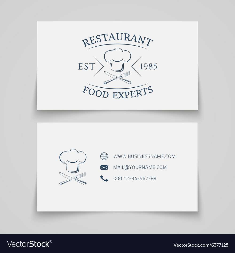 Business Card Template For Restaurant Pertaining To Restaurant Business Cards Templates Free