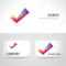 Business Card Template Set. Polygonal Crystal Check Mark Or Tick.. With Regard To Acceptance Card Template