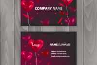 Business Card Templates With Realistic Balloons In intended for Visiting Card Illustrator Templates Download