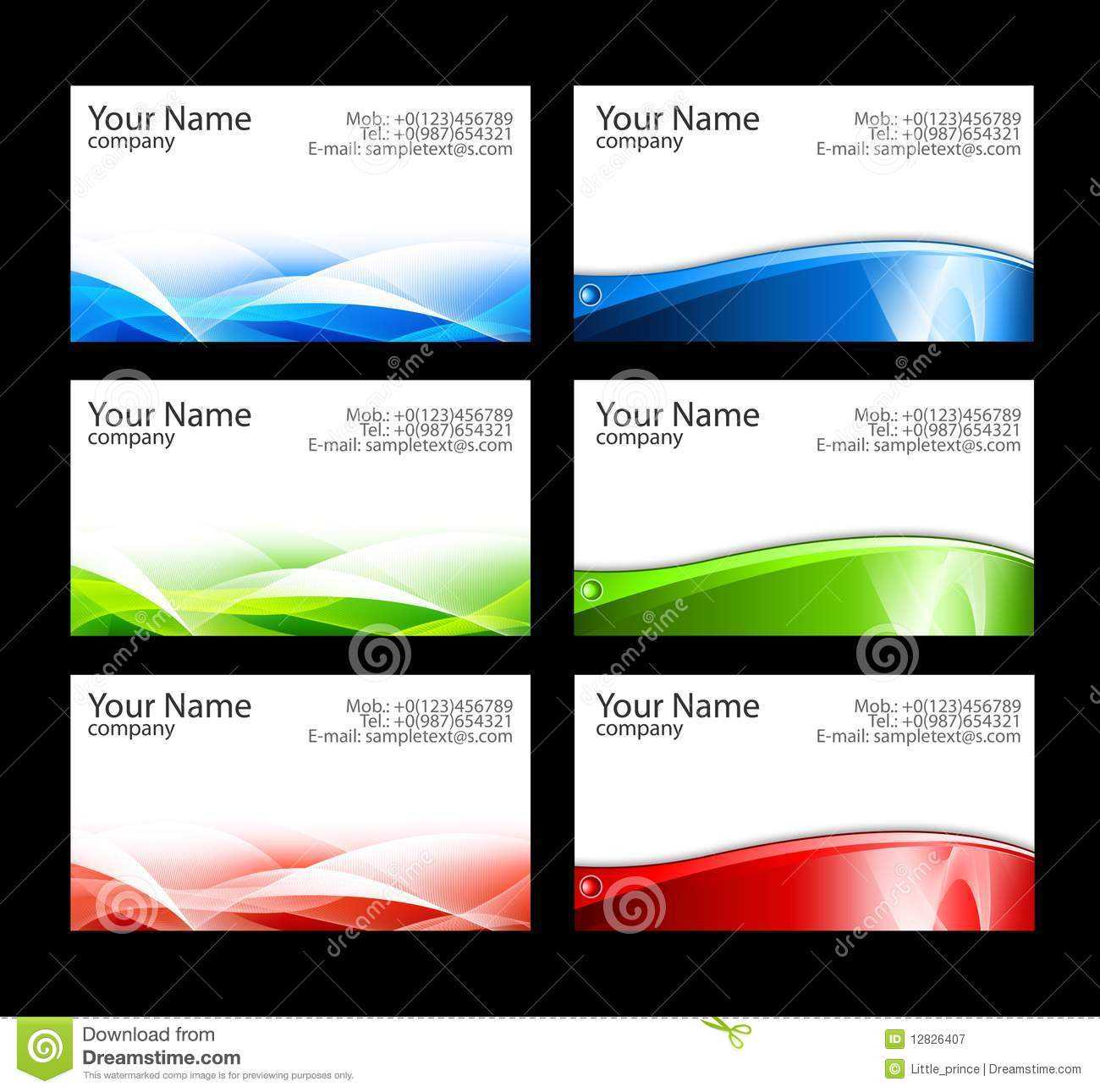 Business Cards Templates Stock Illustration. Illustration Of Within Business Cards Templates Microsoft Word