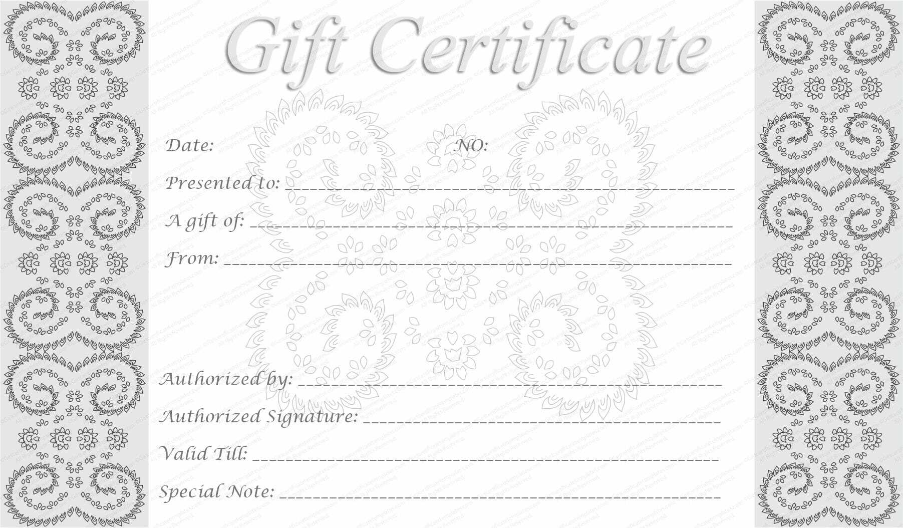 Business Gift Certificate Template (50+ Editable & Printable Regarding Salon Gift Certificate Template
