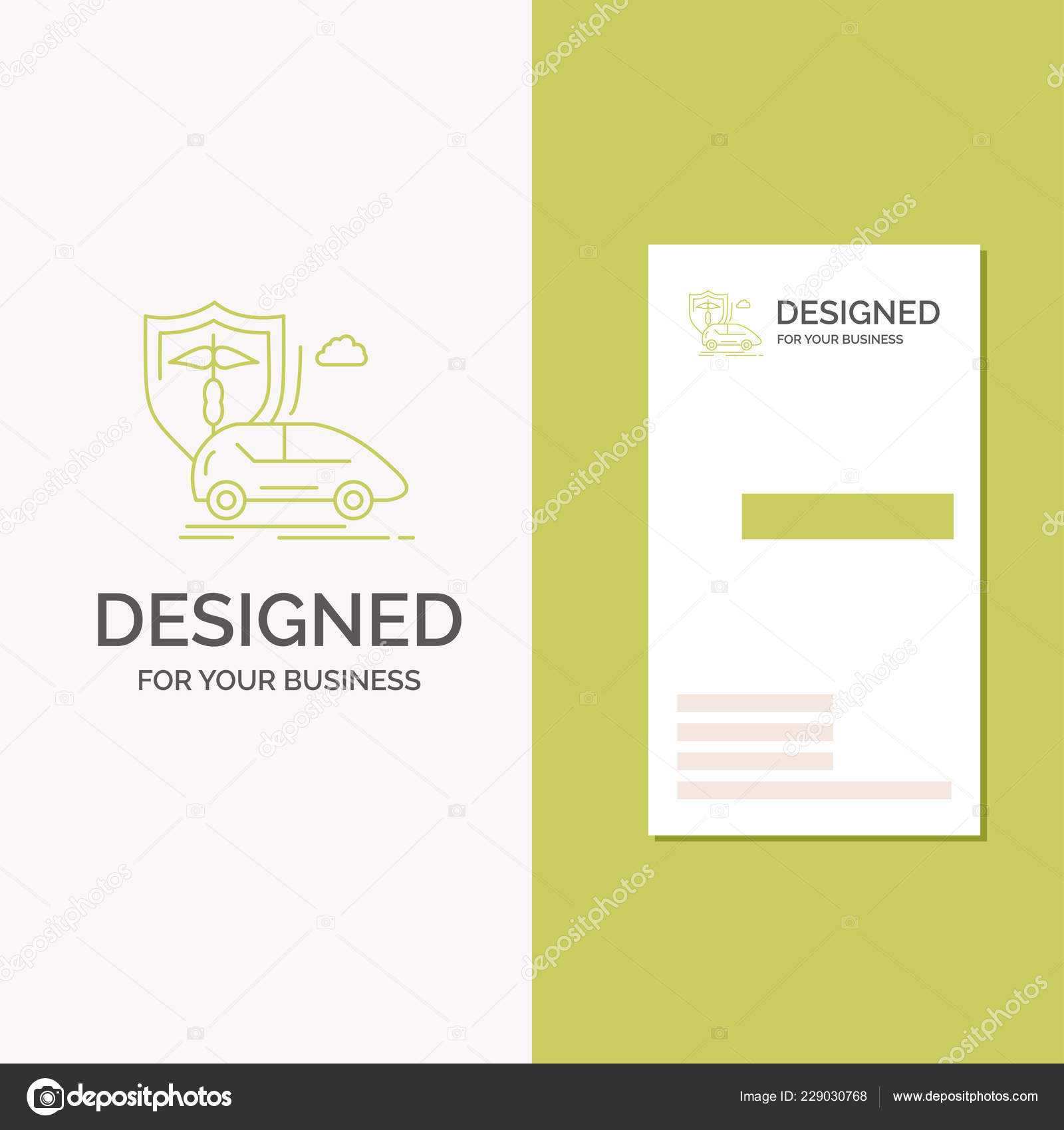 Business Logo Car Hand Insurance Transport Safety Vertical With Regard To Auto Insurance Id Card Template