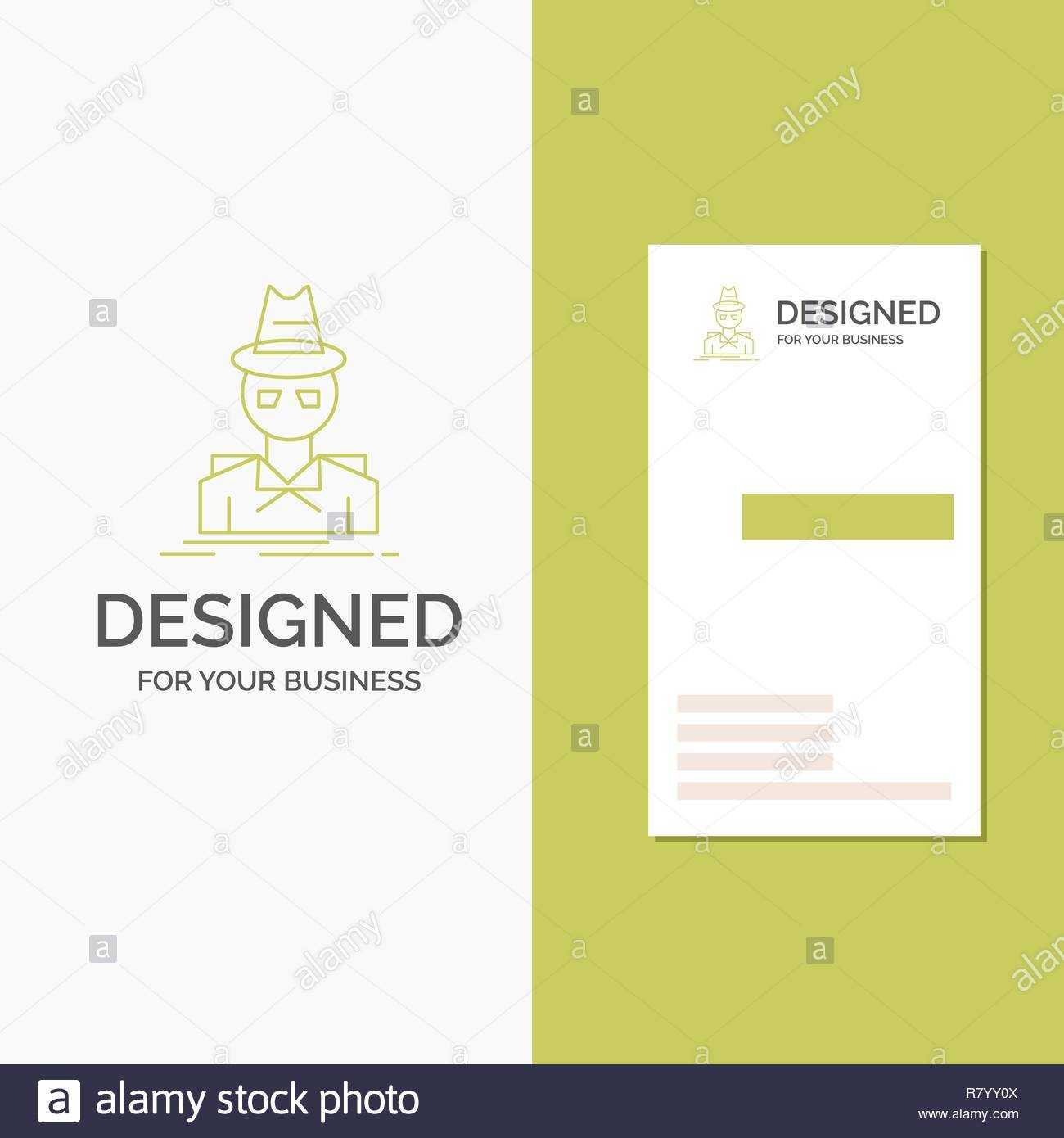 Business Logo For Detective, Hacker, Incognito, Spy, Thief For Spy Id Card Template