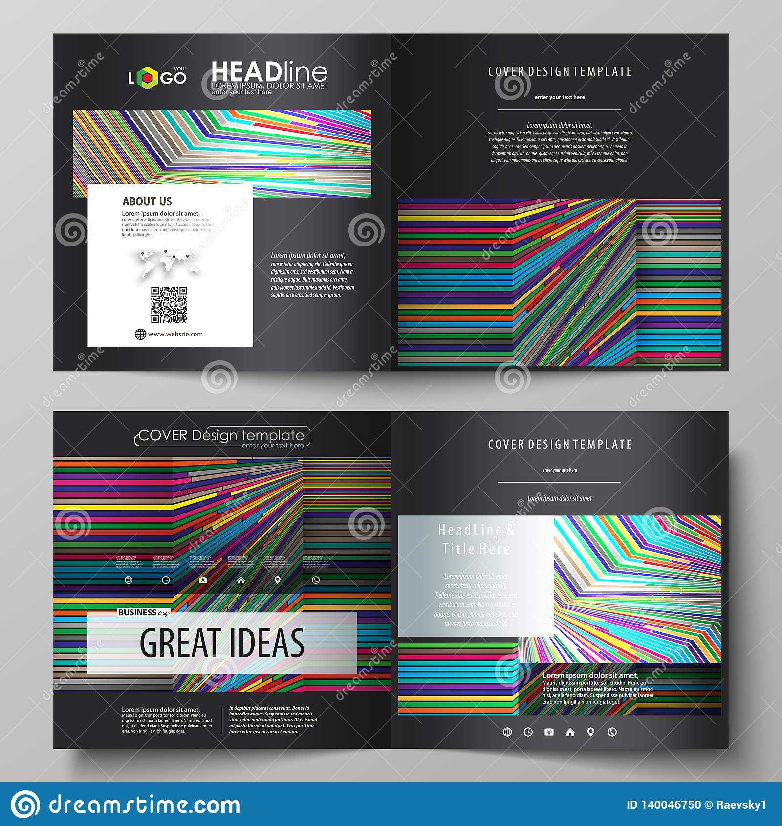 Business Templates For Square Design Bi Fold Brochure, Flyer Throughout Fold Over Business Card Template