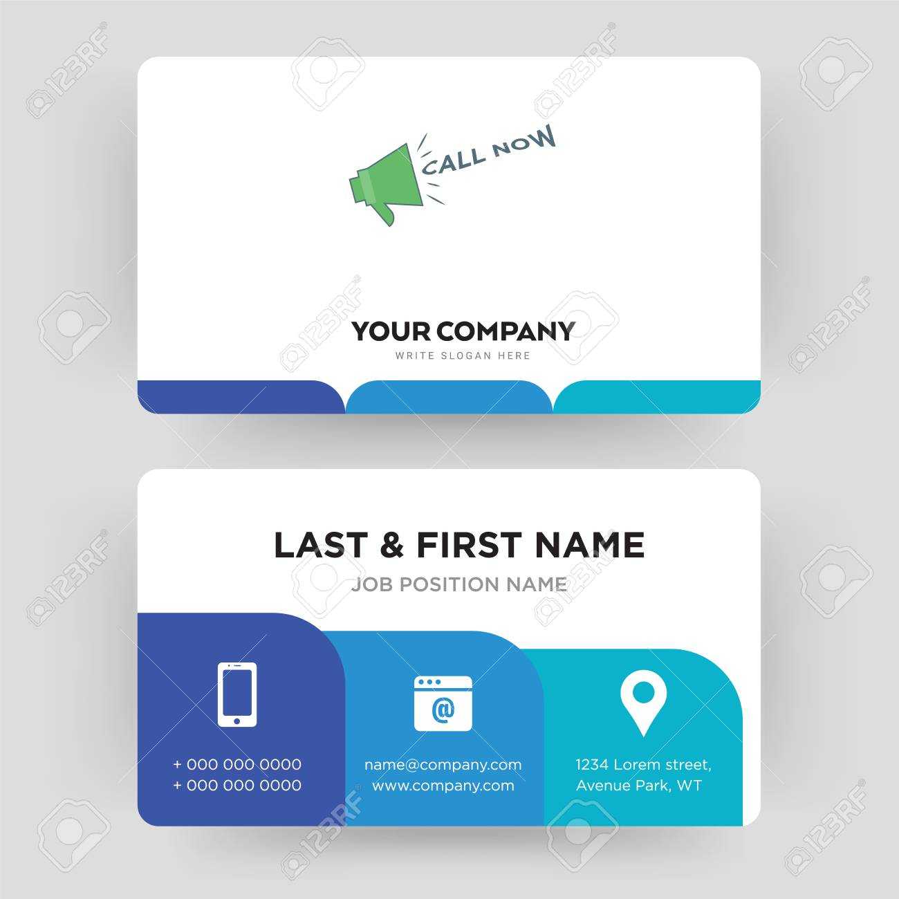 Call Now, Business Card Design Template, Visiting For Your Company,.. Inside Calling Card Free Template