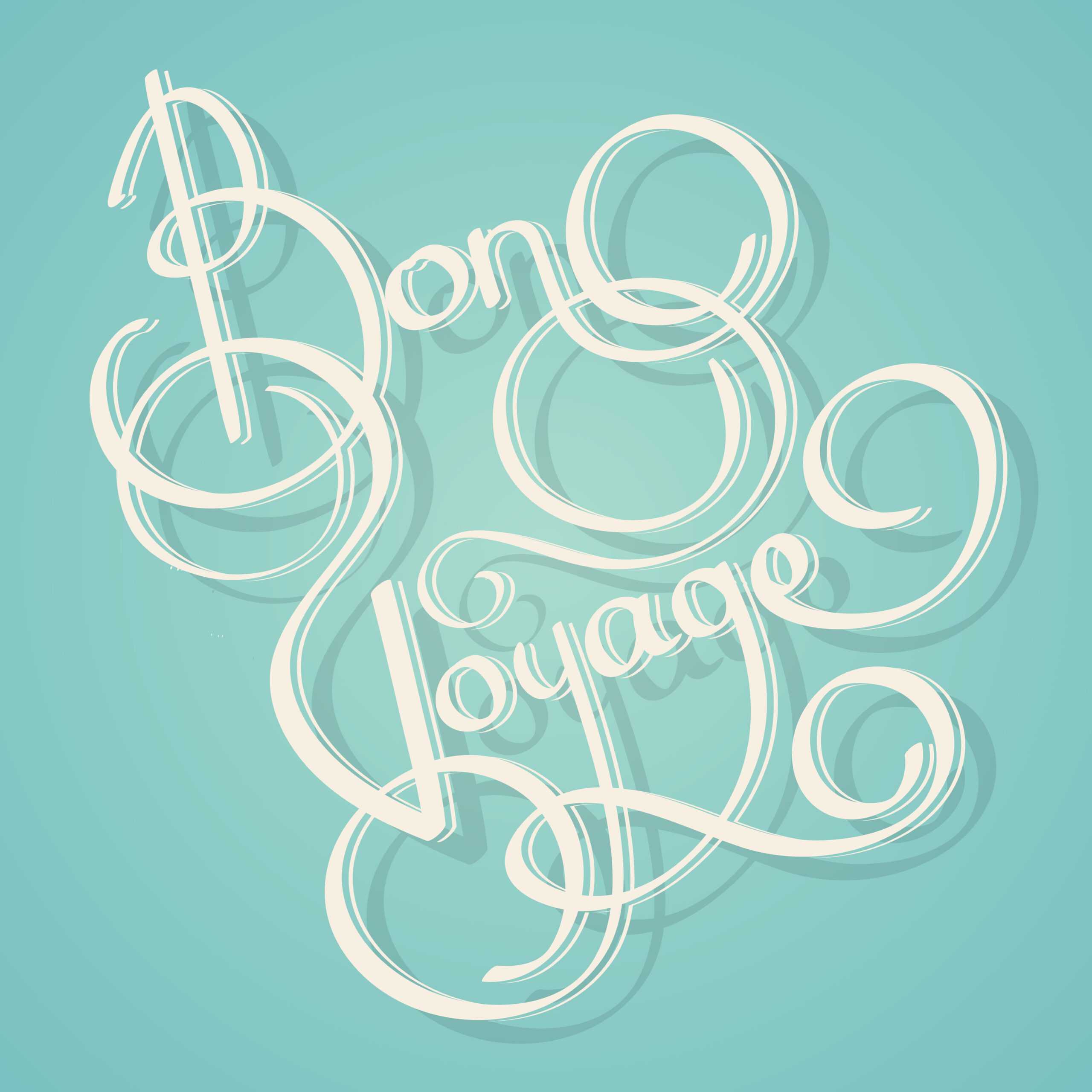 Calligraphy Bon Voyage Text – Download Free Vectors, Clipart Pertaining To Bon Voyage Card Template