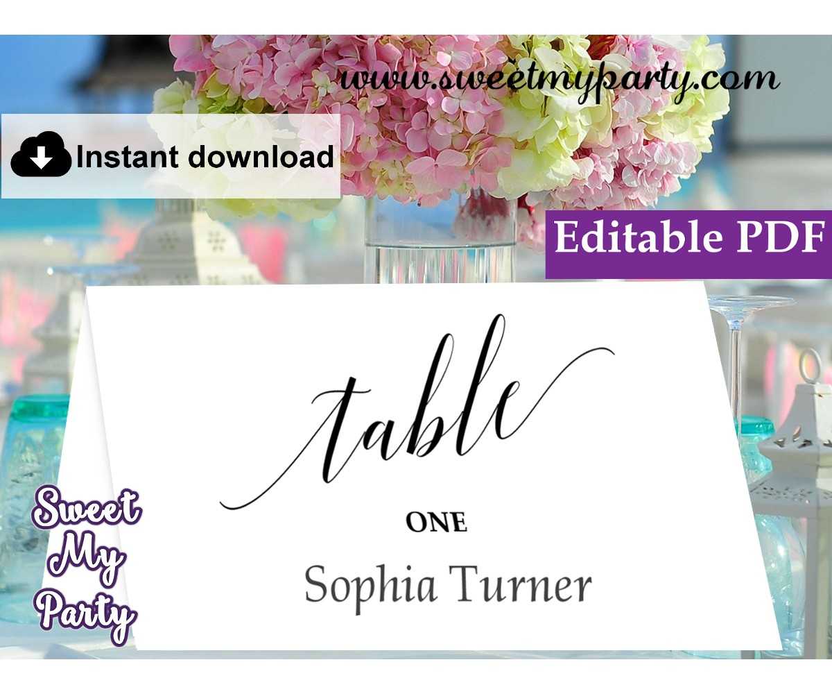 Calligraphy Escort Cards Template Printable,place Cards Template, (27) Intended For Printable Escort Cards Template