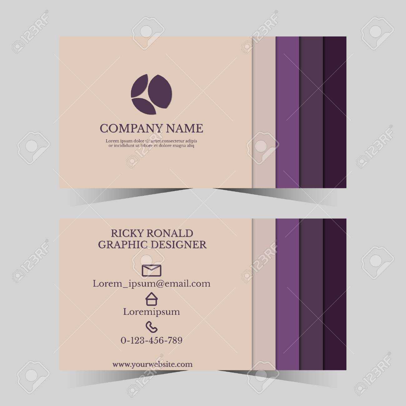 Calling Card Template For Business Man With Geometric Design Pertaining To Call Card Templates