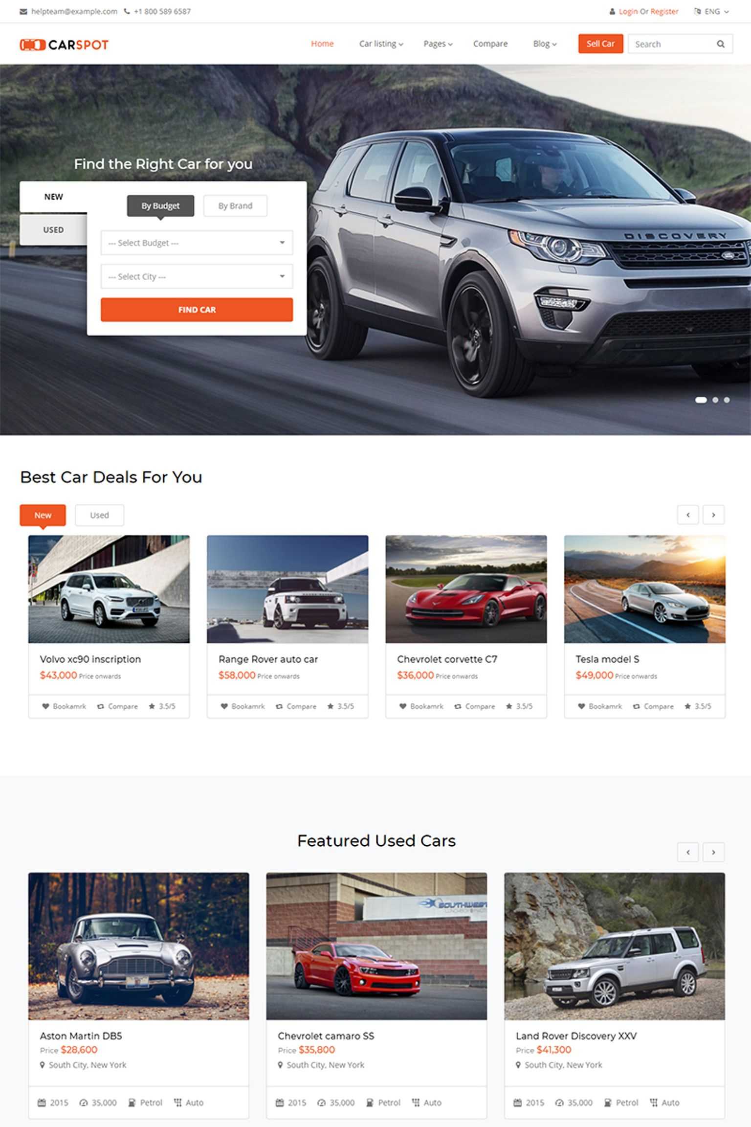 Carspot – Automotive Car Dealer Website Template Regarding Automotive Gift Certificate Template