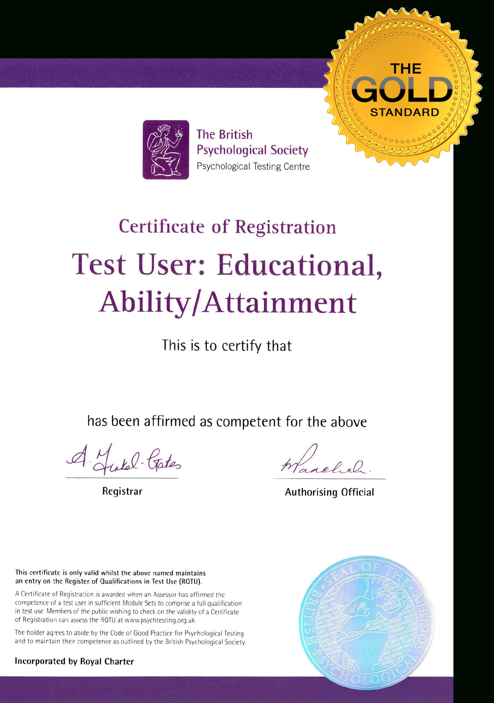 Ccet: A British Psychological Society (Bps) Accredited With Regard To Practical Completion Certificate Template Uk
