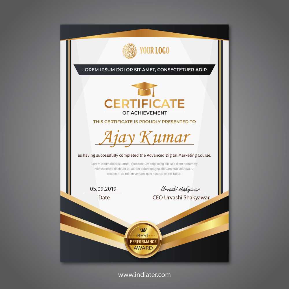 Certificate Best Performance Award Design Competition Free With Best Performance Certificate Template