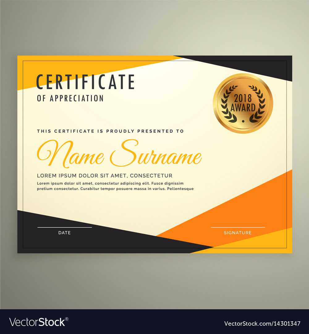 Certificate Design Template With Clean Modern For Design A Certificate Template