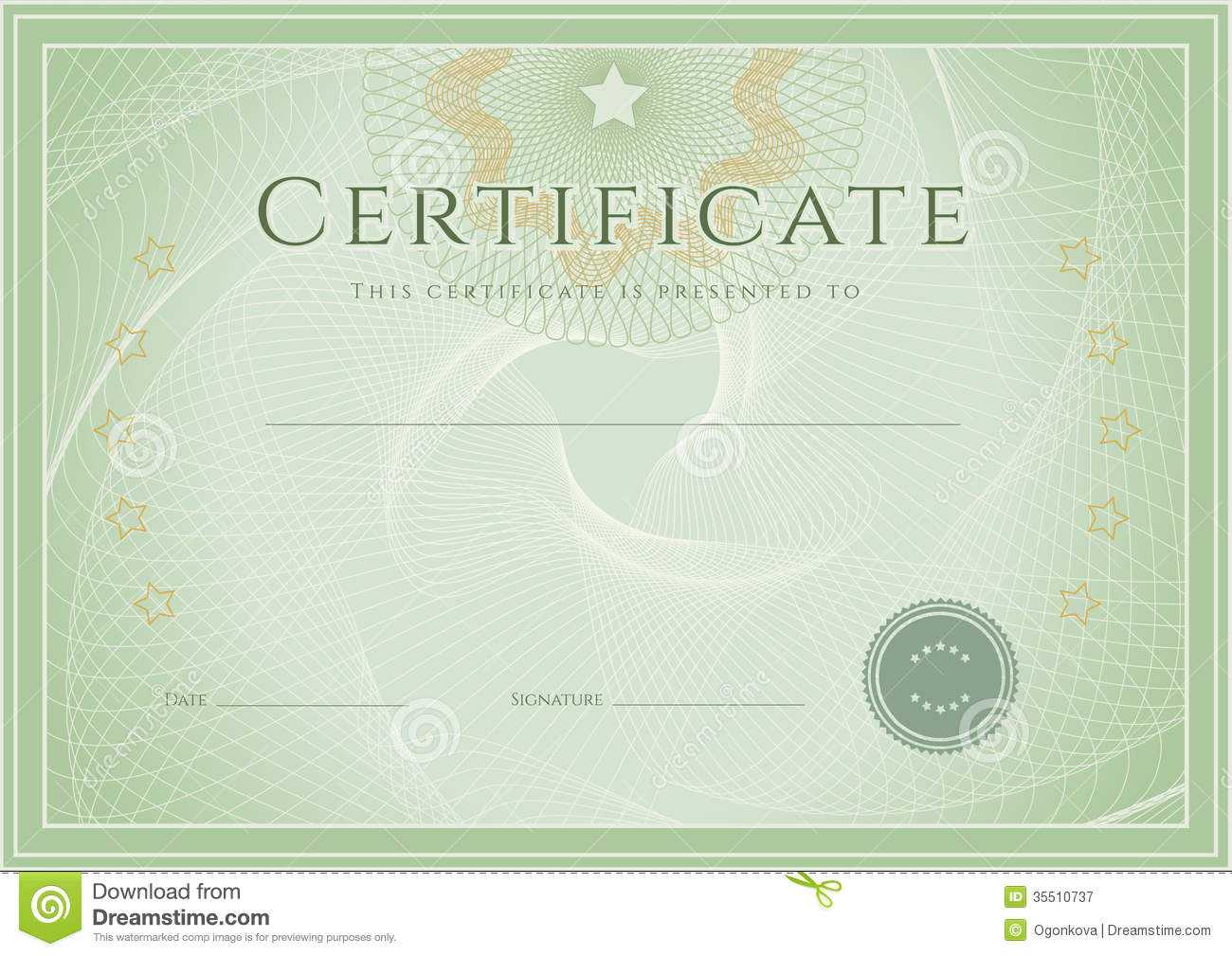 Certificate / Diploma Award Template. Grunge Patte Stock With Regard To Photography Certificate Of Authenticity Template