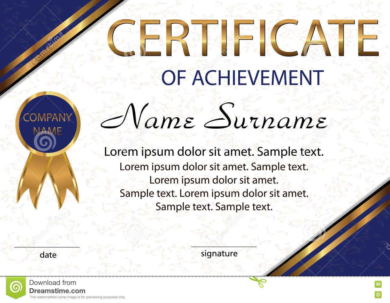 Certificate Of Achievement Or Diploma. Elegant Light Within Certificate Of Attainment Template