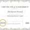 Certificate Of Achievement Word Inside Word Template Certificate Of Achievement