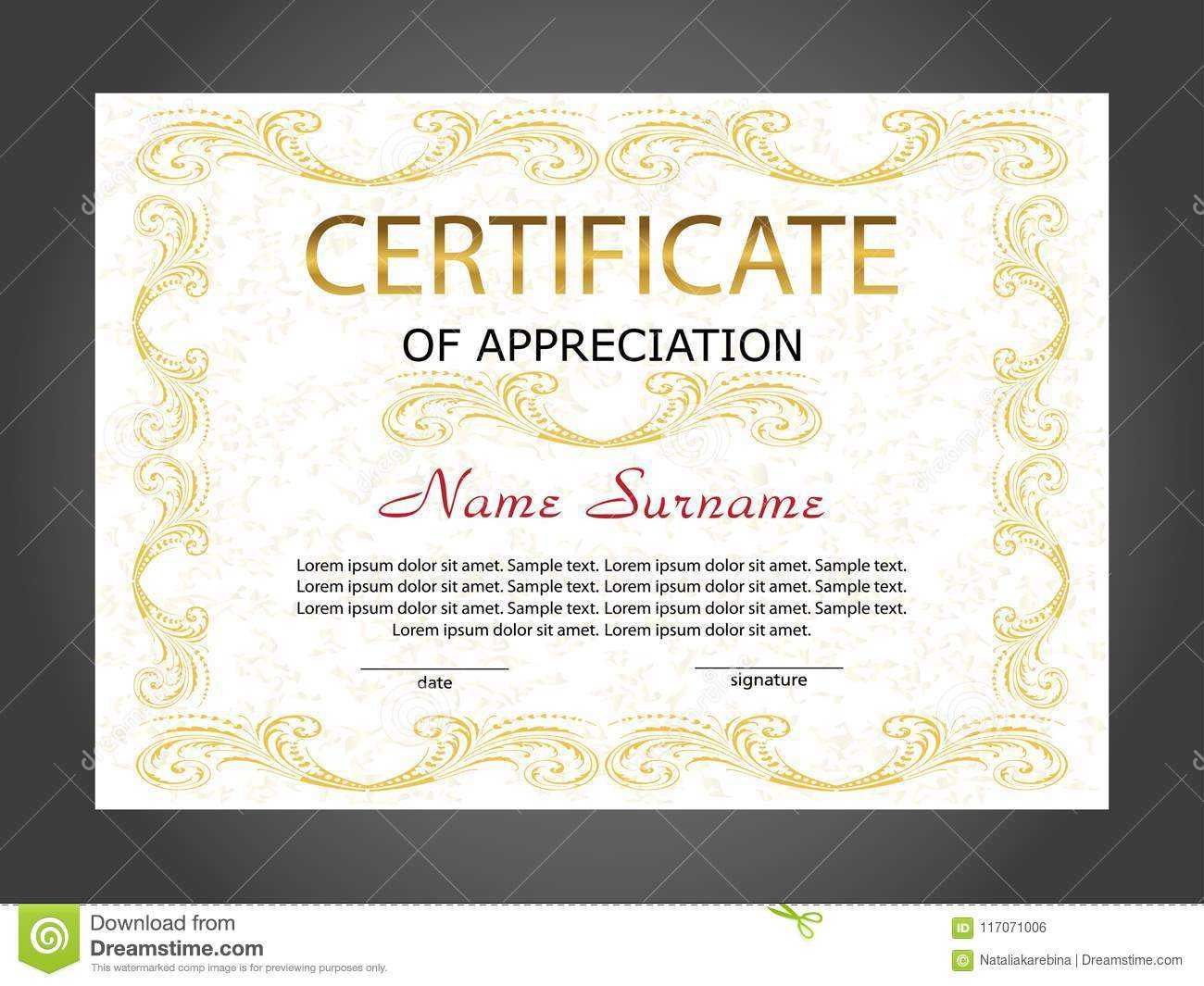 Certificate Of Appreciation, Diploma Template. Reward. Award For Winner Certificate Template