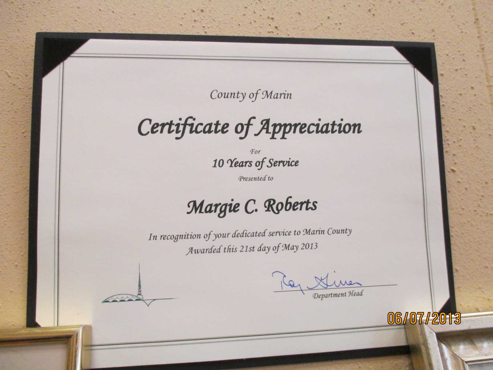 Certificate Of Appreciation | Enjoying My Journey Pertaining To Certificate For Years Of Service Template