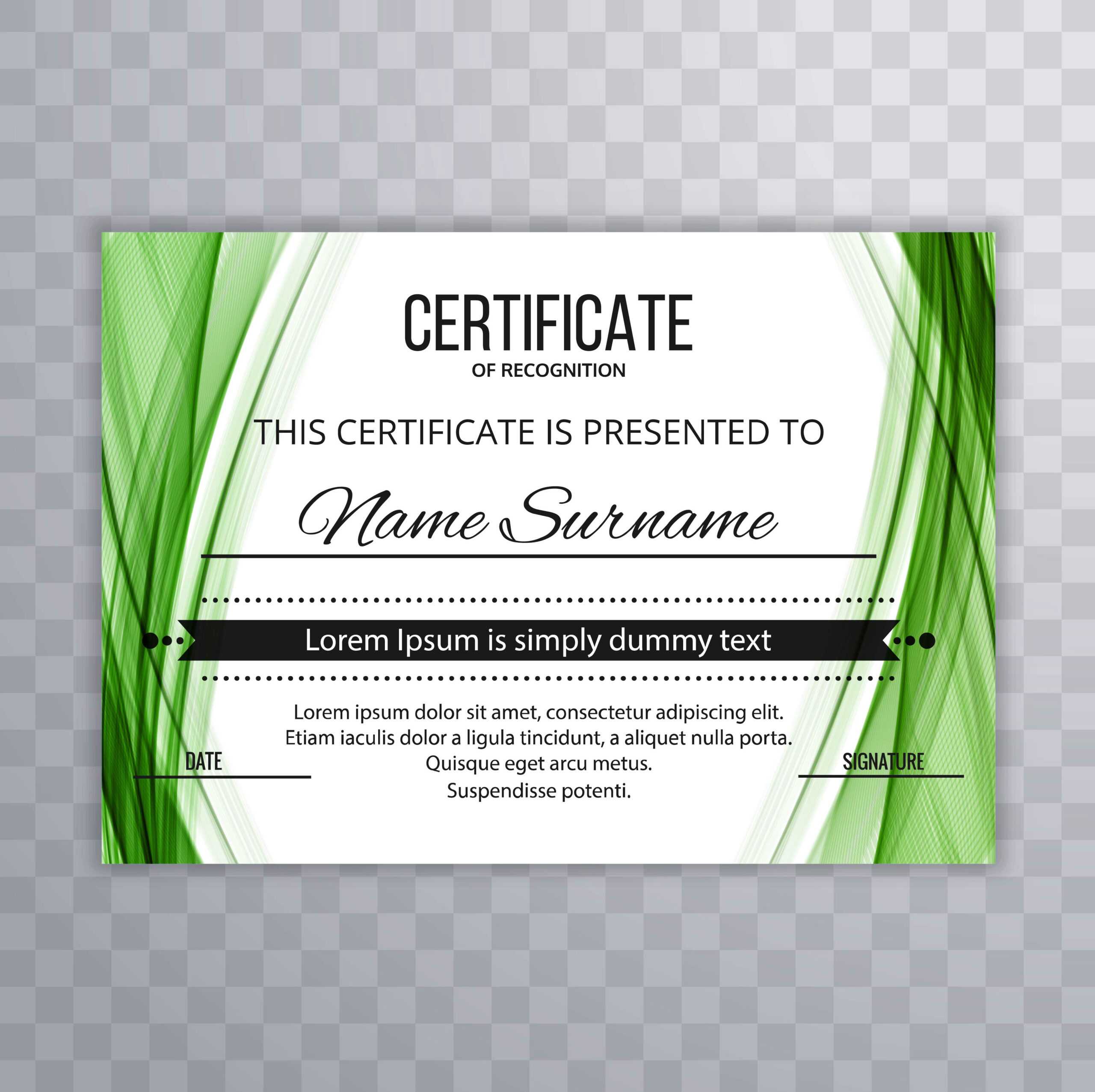 Certificate Of Appreciation Green Free Vector Art – (12 Free Throughout Boot Camp Certificate Template