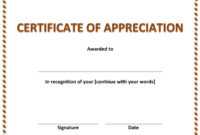 Certificate Of Appreciation » Officetemplates inside Template For Certificate Of Appreciation In Microsoft Word