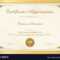 Certificate Of Appreciation Template In Free Certificate Of Excellence Template