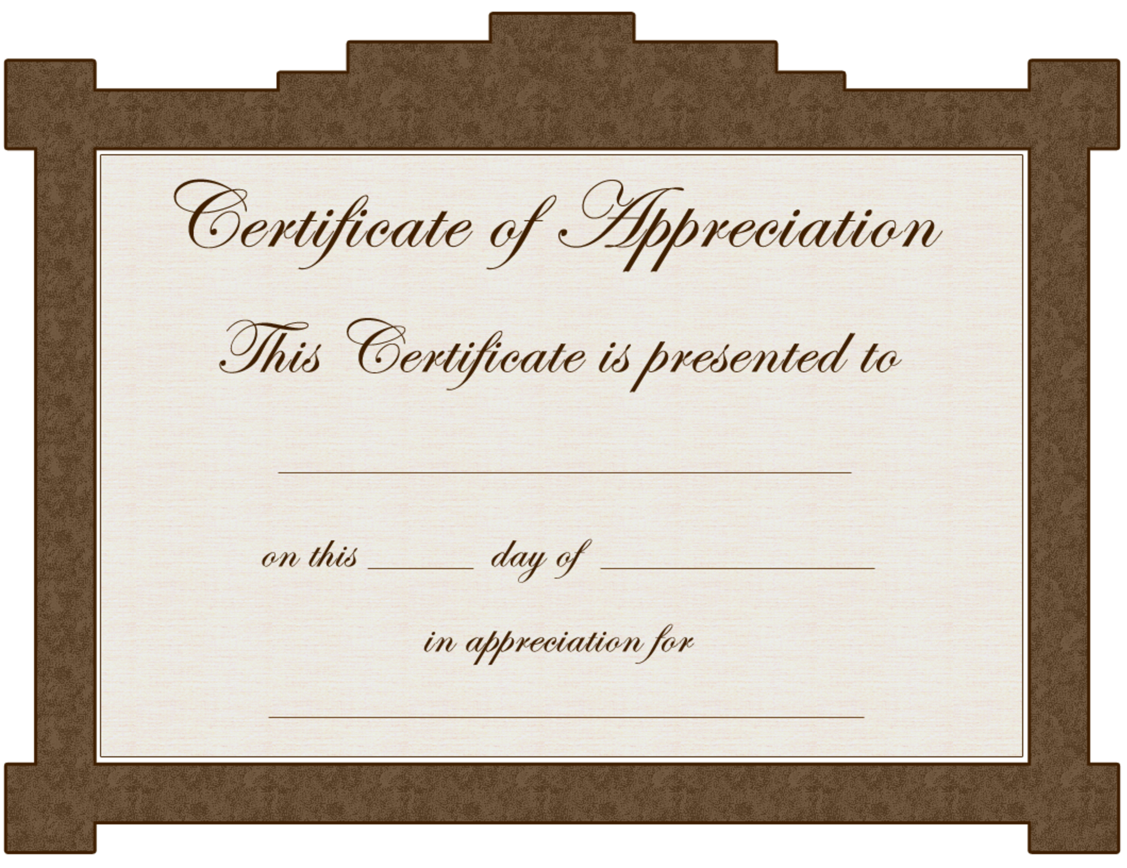 Certificate Of Appreciation Template.nice Editable With Regard To Certificate Of Appreciation Template Free Printable