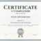 Certificate Of Completion Template For Achievement Graduation.. With Certification Of Completion Template