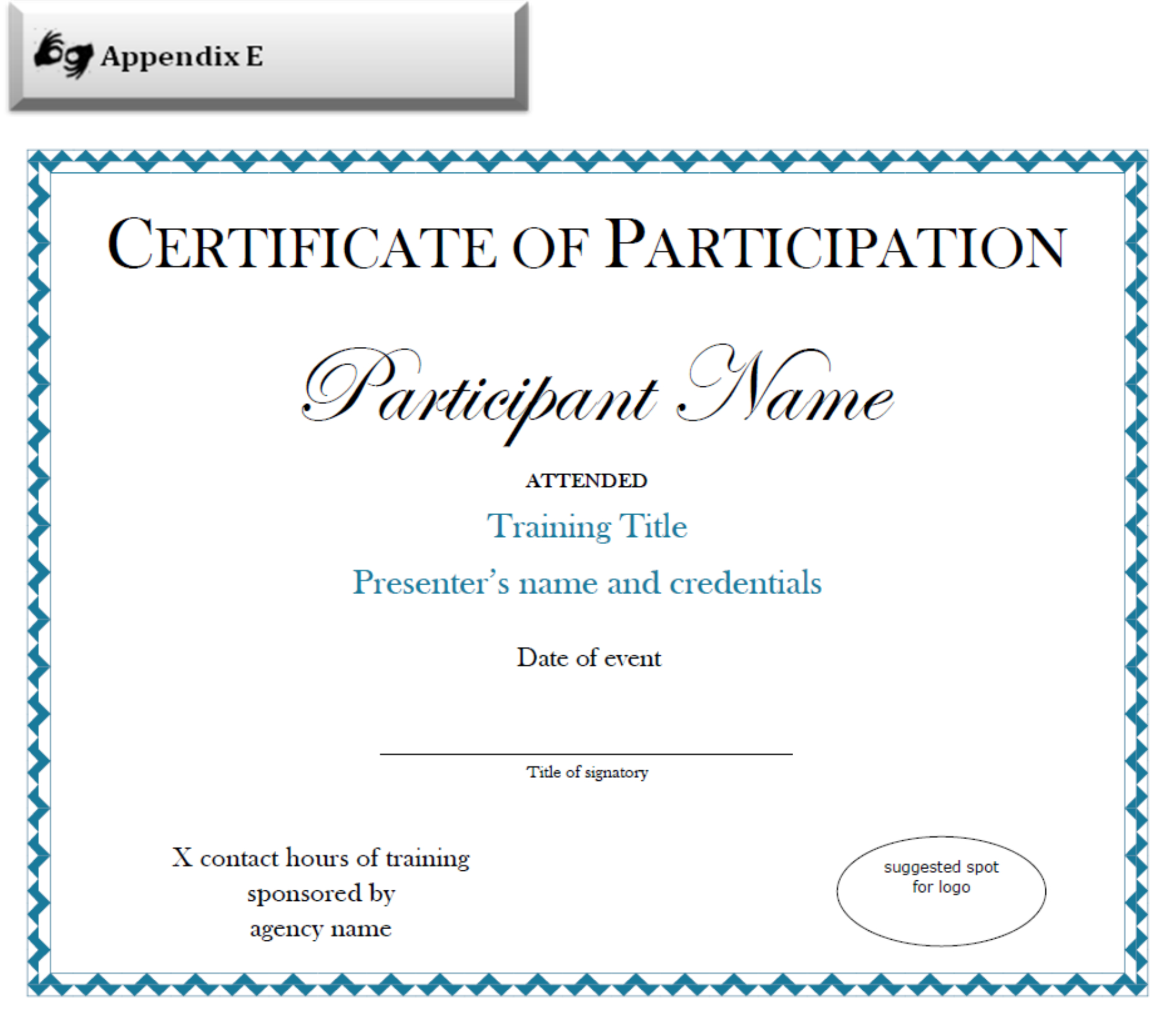 Certificate Of Participation Sample Free Download Pertaining To Certificate Of Participation Template Pdf