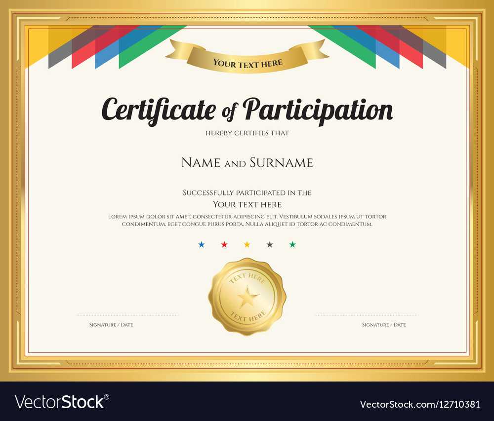 Certificate Of Participation Template Throughout Certification Of Participation Free Template