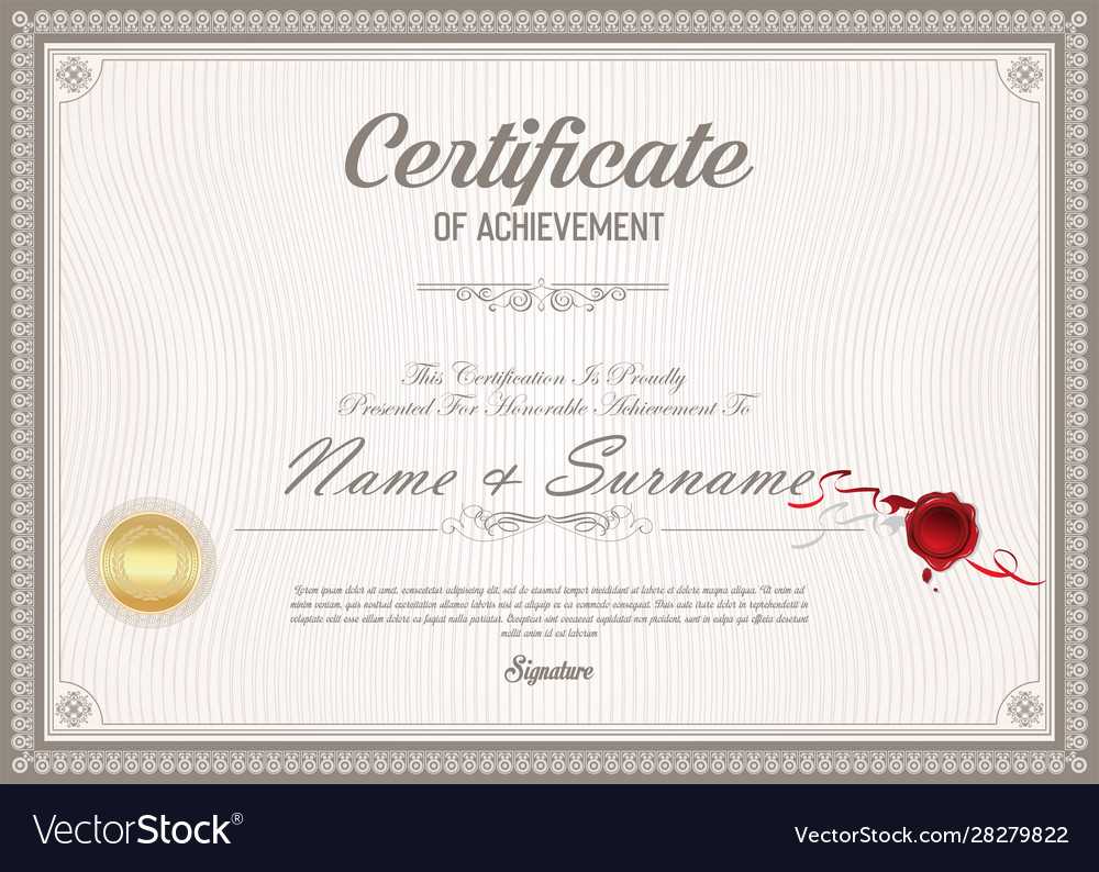 Certificate Or Diploma Retro Vintage Template 022 For Ged Certificate Template Download