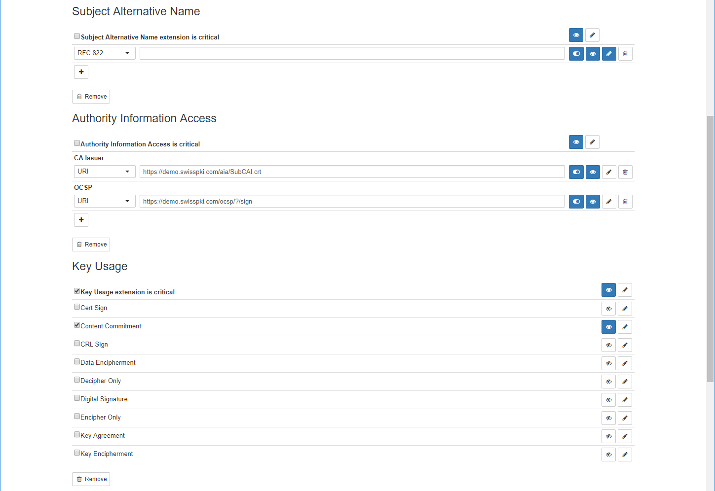 Certificate Policy Editor – Swisspki Inside Certificate Authority Templates